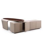 Lacquer Hardwood Office Desk 2.2x0.76m With Storage Solid Wood