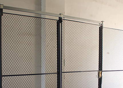 Access Control 3 Sides Wire Mesh Security Cage , Warehouse Security Cage 20* 10 *10