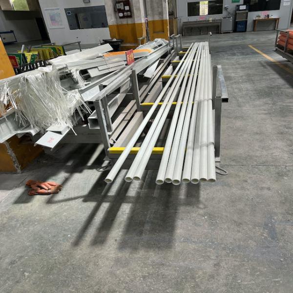 Wall Thickness 2.5mm Pultrusion FRP Round Tube Light Grey As Facility Of