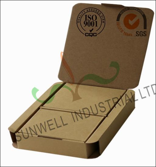 Brown Color Custom Printed Corrugated Cardboard Gift Boxes Rigid Foldable