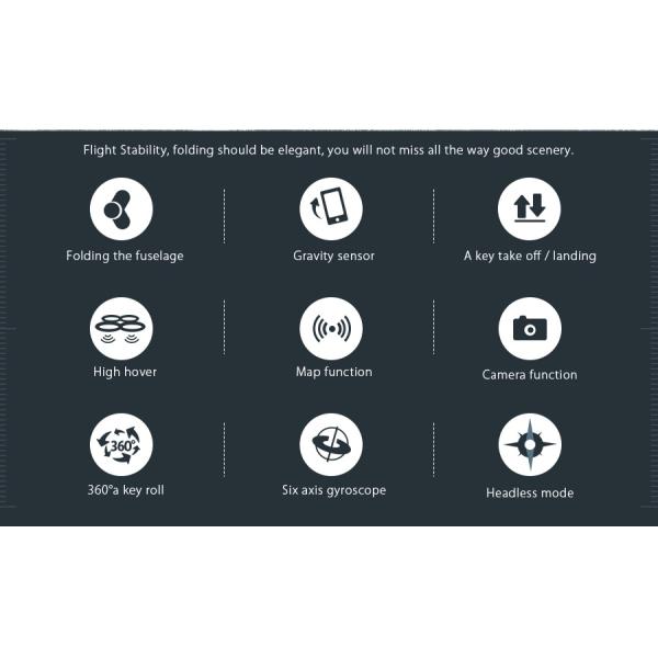 Foldable Altitude Hold Quadcopter Live Video E58 drone camera 1080p