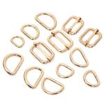 Square Antioxidant Metal D Rings Gold Tearproof Rustproof For Luggage Belts