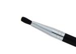 Deep Black Plastic Handle Lipstick And Lip Liner With Goat Hair / Aluminum