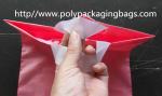 Pink Side Gusset Plastic Hanger Bags Large Size For Gift / Grocery Shopping