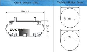 Wholesale 1B5070 Industrial Air Spring Firestone W01-358-6994 Contitech FS 330-11 647 Tiangle 6374 / 4467 from china suppliers