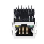 LPJG0928GENL 100/1000 Base-T Tab Down Green/Yellow Led Single Port POE RJ45