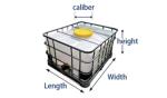 HDPE IBC Tote Mixing Vessel Mixer Tank For Waste Water Storage 1000 Litre