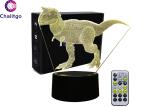 High End 3d Led Desk Lamp / 4.5-5V 3D Dinosaur Lamp For Kids 7 Colors