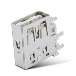 SMT 90 Angle Mini USB Connector , Usb 2.0 Female Connector Solder Type