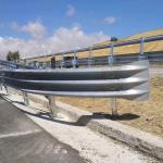 Roadway Safety S235jr Galvanized Steel Highway Guardrail with Steel Fishtail