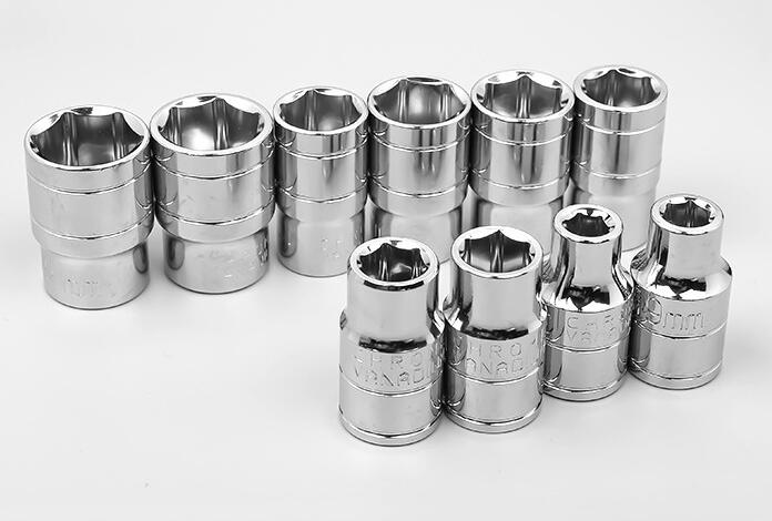 Steel Hexagonal Sleeve Double Imperial Hex Socket Set Auto Repair Tools