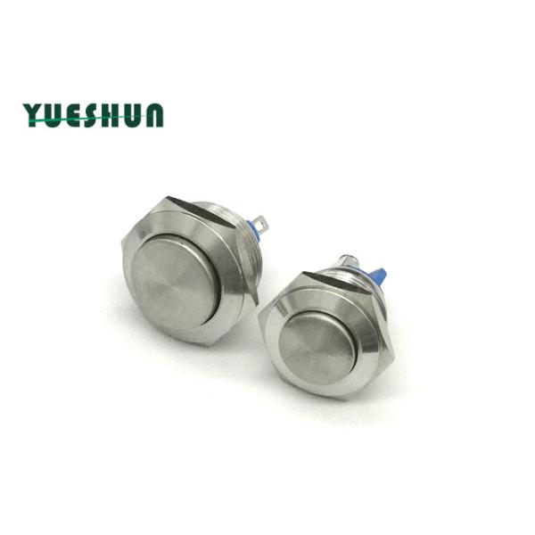 Silver PBT 19mm 1no1nc Anti Vandal Push Button Switch