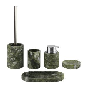 Wholesale Apple Green Marble Bathroom Accessories Sets With Chrome Jumbo Pump Head from china suppliers