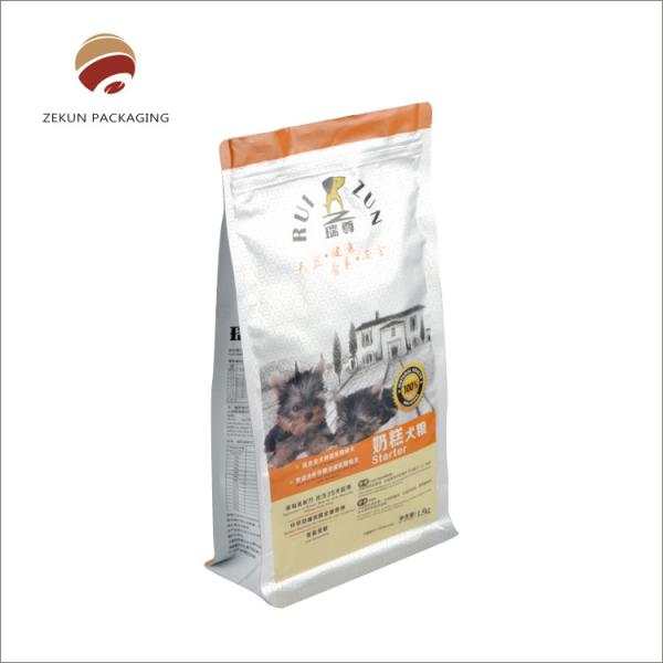 Tear-Resistant Animal Feed Packaging Bags With Stand Up Design And Zipper