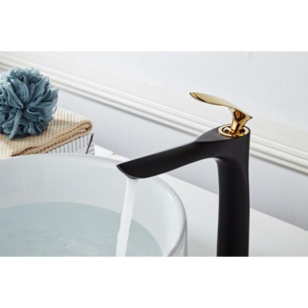 Tall Body Black Powder Coat ODM Wash Hand Basin Taps