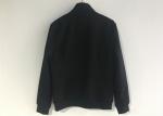 Mens Black Polyester Bomber Jacket Casual Cavalry Twill Fabric Zip Through