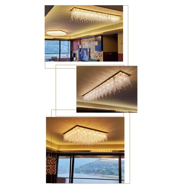 Crystal Chain Ceiling Lights New Lampara Techo for Home Decor guzhen lighting(WH-CA-107)