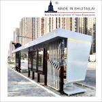 10mm Tempered Glass 110v Bus Stop Waiting Shed