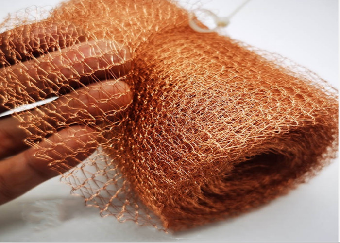 Red Copper Gas Liquid Filter Screen 500mm Width 0.28mm Flat Type Mesh