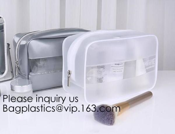 Wholesale price environmental PVC pouch Dotted Transparent Cosmetic Storage
