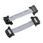 10P Grey Color IDC Cable Assemblies , 2.54mm Pitch Dual Row Ribbon Flat Cable