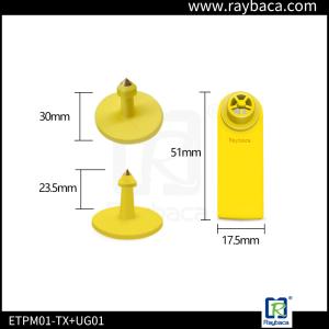 Wholesale Customized Sheep Ear Tags 52 * 18mm TPU Material With Laser Printing from china suppliers