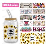 UV DTF Cup Wrap Transfers Custom Logo Libbey Glass Tumbler For Mama'S Day