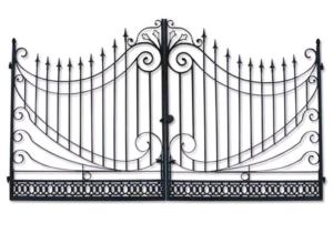 Wholesale Modern Stylish House Wrought Iron Main Gate Designs Customized Size from china suppliers