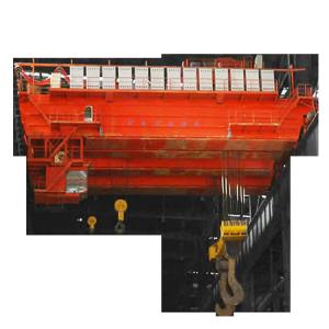 Wholesale 74 Ton Double Girder Cabin Control EOT Casting Crane from china suppliers
