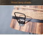 American Retro Wood Barrel Chandelier Restaurant Dining Room Pendant Lamps(WH-VP