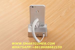 Wholesale COMER mobile phone cable locking desktop stands with alarm security anti-theft from china suppliers