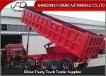 High Strength Steel Dump Semi Trailer 5mm-8mm Bottom Plate 25CBM
