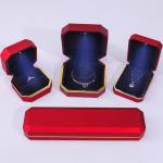 Red LED Velvet Jewelry Box for Customized Necklace Ring Packaging and Other