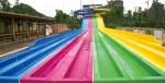 children park equipment small rainbow spiral slide for family play