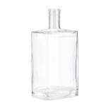 Customized Clear Glass Flat Square Wine Bottle for Medicinal Liquor OEM/ODM