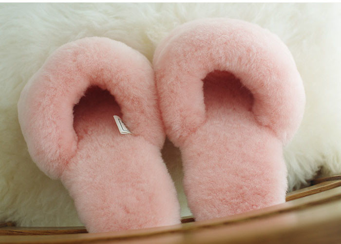 Natural Sheepskin Home Slippers Fashion Winter Women Indoor Lambswool Slippers