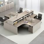 Modular Desk System for 4 People Customizable Office Furniture in Modern Design