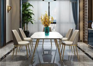 Wholesale Fashionable 140x80x76cm Home Luxury Marble Dining Table from china suppliers