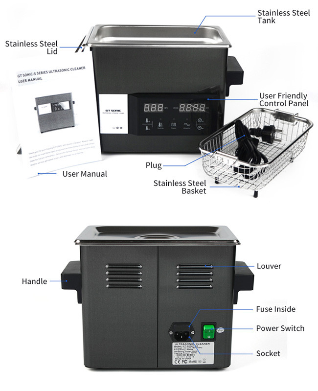 Medical Instruments Table Top Ultrasonic Cleaner Stainless Steel Material