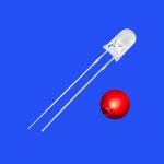 5mm 1.5Hz 1/6 Duty Cycle Red Color 620nm 600-1200mcd Round Head With Flange Long