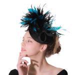 Goose Feather Party Decoration Sinamay Fascinator with Headband and Event Party