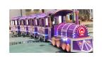 Colorful Electric Trackless Train Kids Party Train ISO9001 3.4 * 1.2 * 2.1 M