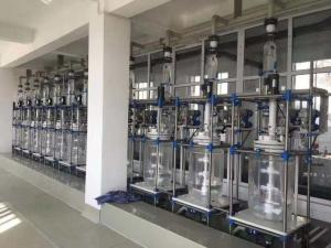 Wholesale 304 Stainless Steel Jacketed Glass Reactor Vessel Autoclave Reactor With Column Condenser 80L from china suppliers