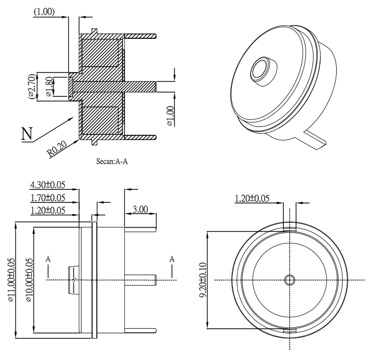Salt Spray Test 48H 10.0mm Dia Magnetic Pogo Pin Connector with 5A Current and 12V Voltage