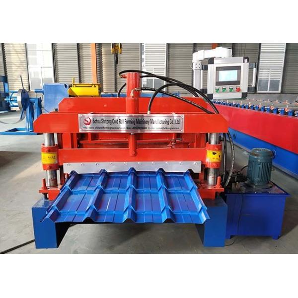840mm Width Glazed Tile Roll Forming Machine Connect Bar 25mm For Flat Sheet And Tile