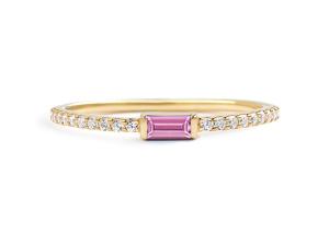 Wholesale Thin Diamond 9K Gold Ring 0.20ct 2.5MM Width for Engagement Prong Setting Type from china suppliers