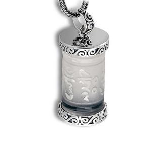 Wholesale Women's and Men's 925 Sterling Silver Chain with Clear Cubic Zirconia Buddhism Amulet Necklace(N6030802C) from china suppliers