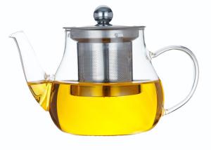 Wholesale Handblown Heat Resistant Glass Teapot / Glass Loose Leaf Teapot from china suppliers