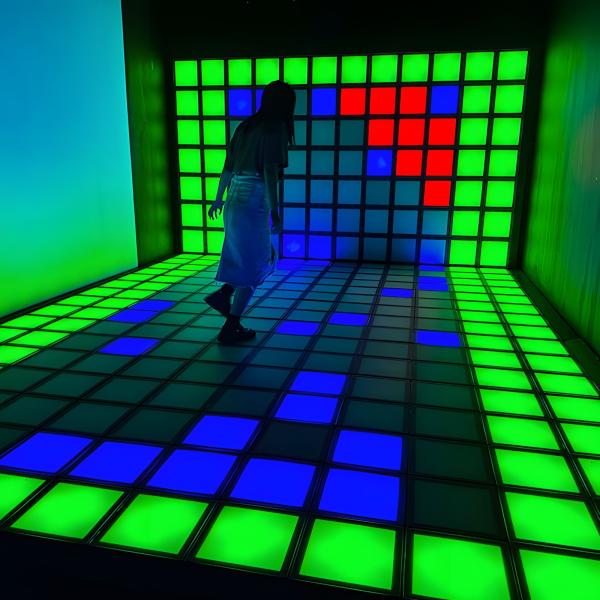 Portable LED Floor Interactive Light up Activate Game Room Panels 200 Games