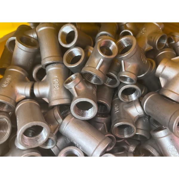 Stainless Steel Female Thread Tee Fitting 316 304 Carbon BSPT NPT